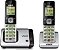 Telefone sem fio expandido com identificador de chamadas/espera, intercomunicador de aparelho e display/teclado retroiluminados, prateado, 2 unidades. - Imagem 1