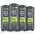 DOVE MEN + CARE Gel de Banho Pós-Treino 3 em 1 Recarregador com Mentol para Homens, 18 oz, Pacote com 4 Unidades - Imagem 1