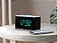 Rádio-relógio de alarme duplo Emerson ER100401 Smartset 15Watt com carregamento sem fio ultra-rápido, alto-falante Bluetooth, carregador USB, luz noturna de LED ciano e display de 1,4 - Imagem 2
