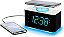 Rádio-relógio de alarme duplo Emerson ER100401 Smartset 15Watt com carregamento sem fio ultra-rápido, alto-falante Bluetooth, carregador USB, luz noturna de LED ciano e display de 1,4 - Imagem 1