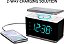 Rádio-relógio de alarme duplo Emerson ER100401 Smartset 15Watt com carregamento sem fio ultra-rápido, alto-falante Bluetooth, carregador USB, luz noturna de LED ciano e display de 1,4 - Imagem 4