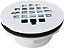 Ralo de chuveiro de compressão de PVC sem calafetar de 2 Westbrass D206P-5-50 com tampa redonda de grade de 4-1/4, revestimento em pó branco (pacote com 5) - Imagem 1