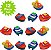 Brinquedos de barco esguicho para banho que mudam de cor da Idea Factory - Lembrancinhas de festa, educativos, brinquedos para banho (pacote com 2) - Imagem 2