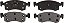 Conjunto de pastilhas de freio a disco semimetálicas de alta qualidade Raybestos PGD220M Professional Grade - Imagem 1