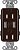 Tomada Duplex Lutron Claro 15 Amp USB | CAR-15-UBTR-BR | Marrom - Imagem 1