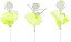 Topo de bolo Dançarina Cupcake Toppers para Restaurante, 100 Topos de bolo de bailarina de bola de glitter - Tutu verde neon, para aniversários ou chás de bebê, topos de bolo de cupcake de papel - Imagem 2