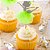 Topo de bolo Dançarina Cupcake Toppers para Restaurante, 100 Topos de bolo de bailarina de bola de glitter - Tutu verde neon, para aniversários ou chás de bebê, topos de bolo de cupcake de papel - Imagem 3