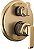 Kit de acabamento para válvula desviadora integrada de 3 configurações Delta Faucet Tetra 14 Series, cor ouro, Kit de acabamento para válvula desviadora, Kit de acabamento para chuveiro, Lumicoat Champagne Bronze T248 - Imagem 1