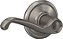 Maçaneta da Porta Schlage F10 FLA 619 Flair, Fechadura de Passagem para Hall & Closet, Níquel Acetinado - Imagem 1