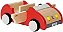 Casa de Bonecas Família Carro Hape | Brinquedo de Carro de Casa de Bonecas de Madeira, Acessório de Veículo de Empurrar para Conjunto Completo de Móveis de Casa de Bonecas Vermelho, L: 8,9 - Imagem 1