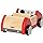 Casa de Bonecas Família Carro Hape | Brinquedo de Carro de Casa de Bonecas de Madeira, Acessório de Veículo de Empurrar para Conjunto Completo de Móveis de Casa de Bonecas Vermelho, L: 8,9 - Imagem 2