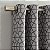 Sun Zero - 55856 Verve Twill Mosaic Thermal Extreme 100% Blackout Grommet Curtain Panel, 52 x 84, Charcoal/Gray se traduz para Painel de cortina com ilhós blackout 100% extremo térmico de m - Imagem 3