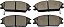 Pastilhas de freio cerâmicas dianteiras TRQ para Hyundai Accent Excel Mitsubishi Precis - Imagem 5