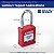 Conjunto de cadeados de segurança Brady - 12 unidades - Vermelho - Cadeados de segurança com a mesma chave - 1 chave por cadeado - SDPL-RED-38ST-KA12 - Imagem 4