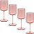 Conjunto de Quatro Copos de Vinho Rosa Meados do Século Karma - Imagem 1