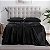 Serta SatinLuxury 3pc Conjunto de lençol de seda sedosa leve com bolso profundo e fronhas, Twin XL, preto - Imagem 1