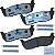 Pastilhas de freio traseiras Bendix Fleet Metlok para Ford Expedition 2002-1997, F-150 2003-1997, Heritage 2004, F-250 1999-1997, F-250 HD 1997 Lincoln Blackwood - Imagem 1