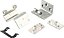 Peças Originais GM 19257342 Kit de Dobradiça Inferior Traseira com dobradiças, placas de apoio, pino, batente e parafusos. - Imagem 1