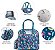 Bolsa Térmica Fit & Fresh Wichita com Bolsa Lateral e Alças de Transporte, Kit Completo de Almoço Inclui Copo Térmico, 2 Recipientes e Bloco de Gelo, Estampa de Leopardo Azul - Imagem 2