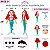 Roupa de cama Disney Princess Ariel super macio almofada de pelúcia, Oficial produto da Disney By Franco, 1 unidade (embalagem de 1) - Imagem 4