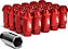 Porca de alumínio 7075-T6 M12 x 1,25 de extremidade aberta de 50mm com adaptador de soquete (vermelho) - 20 peças da J2 Engineering - Imagem 1
