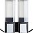 Dosador duplo inteligente para chuveiro Better Living Products 2, dosador de shampoo e sabonete, 2 x 17 fl. oz. Preto, 8.13 x 3.5 x 8.25 - Imagem 2