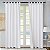 Painel de cortina isolada Loft Living Winmate com aba de algodão - Par de 40 x 84 em branco - Imagem 1