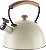 Chaleira OGGI para Fogão - 85oz / 2.5lt, Chaleira de Aço Inoxidável com Apito Alto e Cabo de Madeira Frio ao Toque, Chaleira ideal para Água Quente e Fervura de Á - Imagem 1