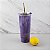 Copos de aço inoxidável com canudo e decalque de geodo roxo em embalagem de 2 unidades, de 24 oz da Cambridge Silversmiths. - Imagem 5