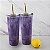 Copos de aço inoxidável com canudo e decalque de geodo roxo em embalagem de 2 unidades, de 24 oz da Cambridge Silversmiths. - Imagem 1