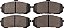 Pastilhas de freio dianteiras de cerâmica TRQ para Hyundai Elantra 2021-2022 e Sonata 2020-2021. - Imagem 4