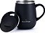 Caneca de Café Isolada GRANDTIES com Alça - Tampa Deslizante à Prova de Respingos para Termo Térmico em Formato de Copo de Vinho de 16 oz, com Parede Dupla Isolada a Vácu - Imagem 1