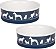 Conjunto de tigelas de comida e água para cães de cerâmica Bone Dry, fundo removível antiderrapante, seguro para micro-ondas e lava-louças, médio, 6x2, azul marinho, conjunto de - Imagem 1