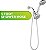 Kit Combo de chuveiro duplo com 5 configurações Homewerks HS30-C525CH, cabeça de chuveiro manual e fixa, fluxo de água de alta pressão luxuoso com infusão de ar, 2,5 GPM - Imagem 4
