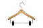 NAHANCO Mini8RC12 Deluxe Cabide de Madeira Plano para Animais de Estimação, Bonecas, Acessórios e Joias com Gancho Cromado e Clips, 8, Natural (Pacote com 12) - Imagem 1