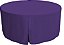 Toalha de mesa redonda premium ajustada reutilizável Tablevogue, 60 polegadas, roxa. - Imagem 1