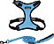 Coleira para cães Voyager Step-in Lock com conjunto de combinação de guia reflexiva com alça de neoprene de 1,5 m - Suporta filhotes/gatos de raças pequenas, médias e grandes da Best Pet Supplies - Azul - Imagem 1