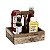 G.E.T. CAD1-RWD Reclaimed Wood Table Top Condiment / Drink Caddy, 9 x 7, Brown = G.E.T. CAD1-RWD Tampo de mesa de madeira recuperada para condimentos / porta-copos, 9 x - Imagem 1
