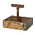 G.E.T. CAD1-RWD Reclaimed Wood Table Top Condiment / Drink Caddy, 9 x 7, Brown = G.E.T. CAD1-RWD Tampo de mesa de madeira recuperada para condimentos / porta-copos, 9 x - Imagem 2