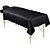 Conjunto de 3 peças de lençóis de flanela premium ForPro para mesas de massagem, inclui lençol plano, lençol ajustado e capa ajustada para apoio facial, preto. - Imagem 2