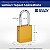 Conjunto de cadeados de segurança Brady - 6 unidades - Amarelo - Cadeados de segurança com chave igual - 2 chaves por cadeado - SDAL-YLW-38ST-KA6 - Imagem 4
