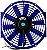 Ventilador de radiador elétrico slim de alto desempenho de 10 da DNA Motoring com kit de montagem (azul) - Imagem 3