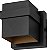 Arandela de Parede Externa Integrada LED Globe Electric 60000022 11.5W, Preto Fosco, Detalhe Dourado, 400 Lumens, 3000 Kelvins, Índice de Reprodução de Cor - Imagem 1
