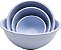 Conjunto de Tigelas de Mistura Eco Bamboo Fiber da Chef Craft, Conjunto de 4 Peças, Azul - Imagem 1