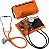 Kit de pressão arterial manual MABIS MatchMates Aneroid Sphygmomanometer e Estetoscópio Sprague Rappaport de 31 combinação com estojo de transporte grande, adulto laranja, com manguito de nylon calibr - Imagem 1