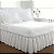 Ruffled Bedskirt para Cama FRESH IDEAS, Comprimento Clássico de 18 polegadas, Estilo Franzido, Solteiro, Branco (FRE30118WHIT01) - Imagem 1