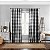 Elrene Home Fashions Farmhouse Living Painel de Cortina xadrez Buffalo (Preto) (52X84) - Imagem 1