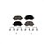 Pastilhas de freio a disco dianteiro de cerâmica CMX-D741 para Toyota Corolla Chevrolet Prizm 1998-2002. - Imagem 1