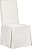Cobertura de Cadeira de Jantar Longa em Sarja Branca da SureFit Essentials - Imagem 1