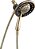 Chuveiro de mão Delta Faucet 4-Spray In2ition 2 em 1 com Cabeça de Chuveiro Dupla, Dourado, Cabeça de Chuveiro com Pulverizador Manual, Cabeça de Chuveiro Destacável, - Imagem 1